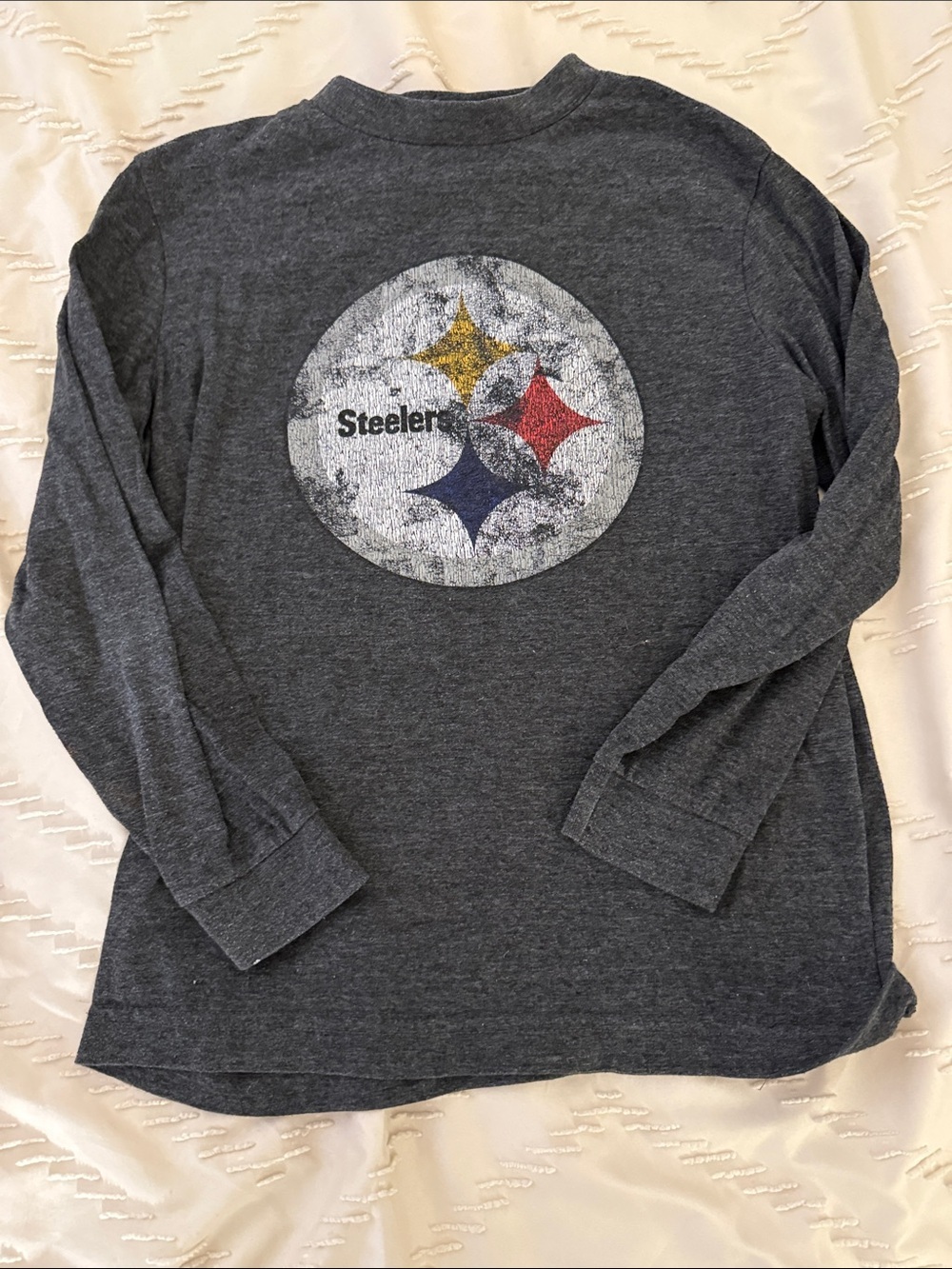 Boys’ Pittsburgh Steelers Gray Long Sleeve Tee